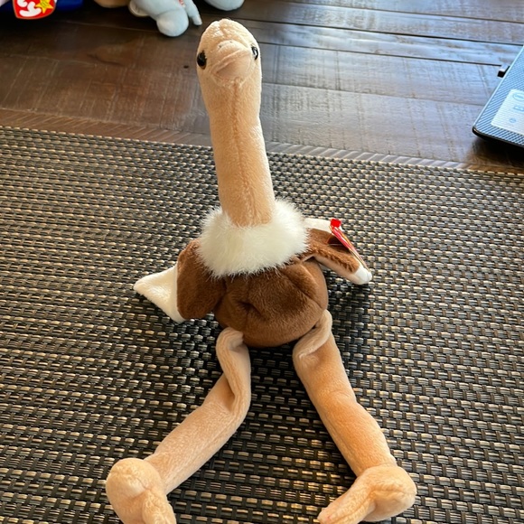 Beanie Babies Toys Rare Stretch The Ostrich Beanie Baby Poshmark